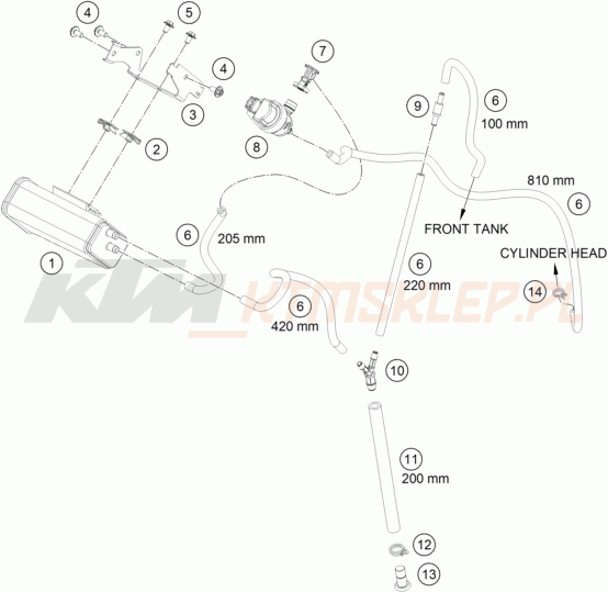 Schemat "EVAPORATIVE CANISTER" do KTM KTM 450 RALLY REPLICA