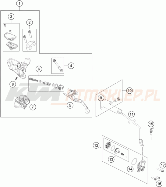 Schemat "CLUTCH CONTROL" do KTM 85 SX 19/16