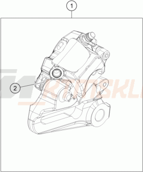 Schemat "zacisk hamulcowy tył" do KTM 390 DUKE, blue