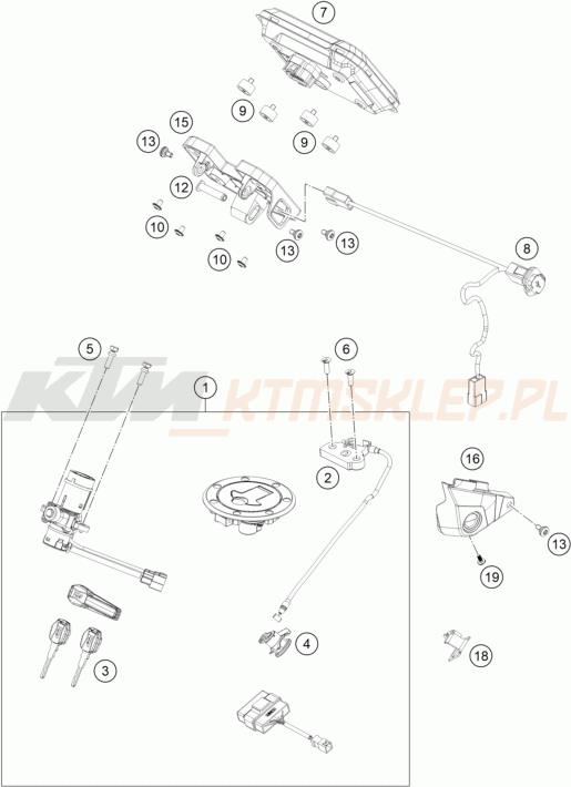 Schemat "system zabezpieczający" do KTM 790 ADVENTURE