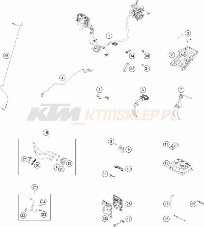 Schemat "wiązka elektryczna" do KTM FREERIDE E 660W