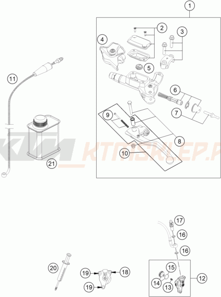 Schemat "CLUTCH CONTROL" do KTM 450 XCF-W