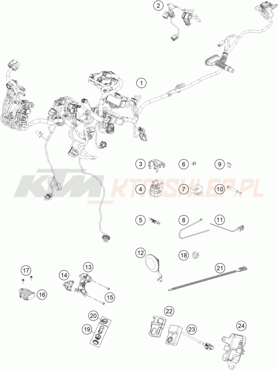 Schemat "wiązka elektryczna" do KTM 890 ADVENTURE R